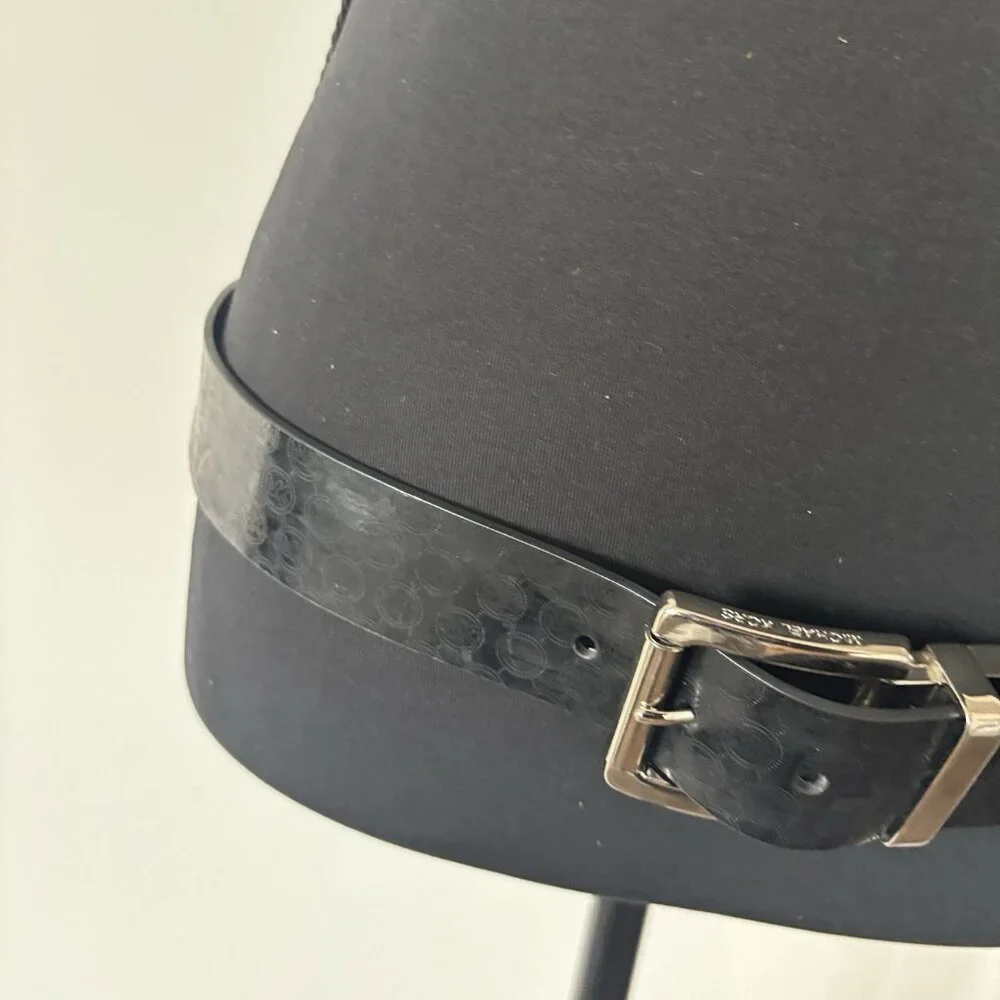 Michael Kors‎ Women's Black MK Monogram Synthetic Belt Size Medium Casual
